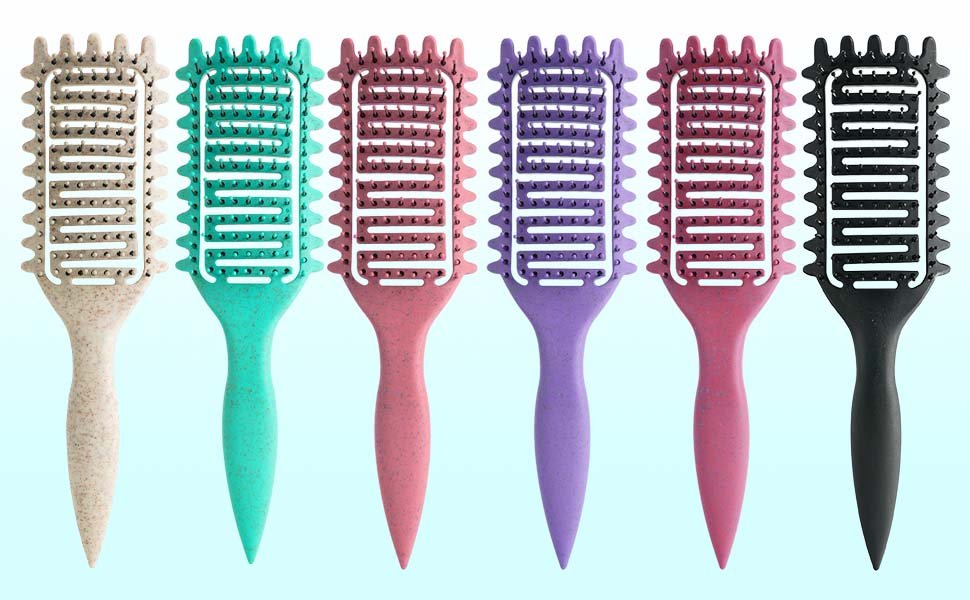 Mini Hair Brush, Travel Hair Brush, Compact Mini Detangler Brush for Easy Styling On-the-Go, Suitable for All Hair Types (Purple) — A+ brand content 1